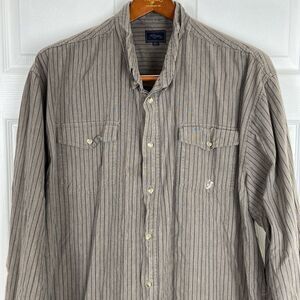 Roper Western Button Down Long Sleeve Cowboy Gray Shirt Mens 4XL Tall